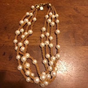 Anne Klein Gold Rope and Pearl Beads Necklace